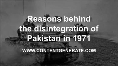 Reasons behind the disintegration of Pakistan in 1971