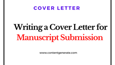 Writing Cover Letter for Manuscript Submission
