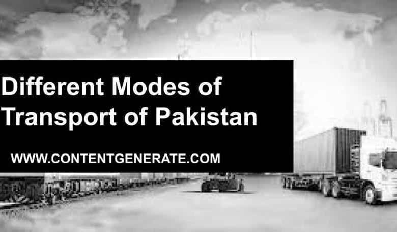 Different Modes of Transport of Pakistan