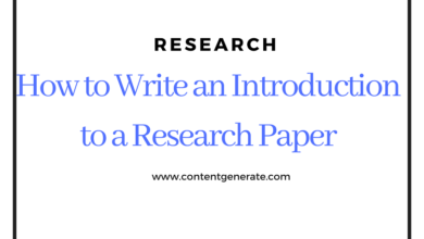 How to write an introduction to a research paper