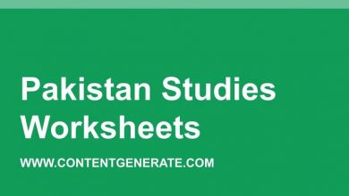 Pakistan Studies Worksheets