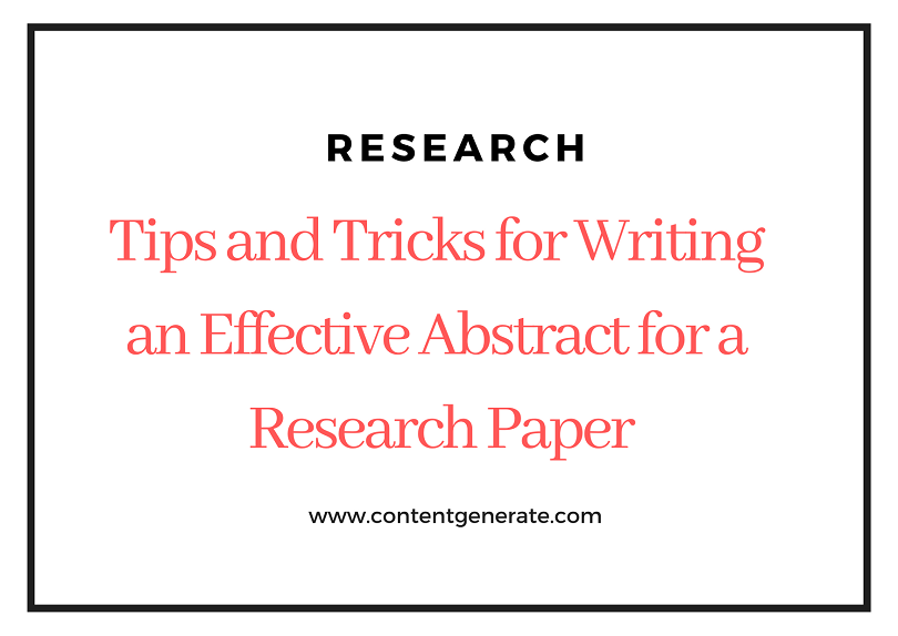 how long should an abstract be for a research paper