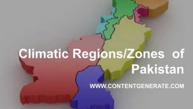 Climatic Regions/Zones of Pakistan
