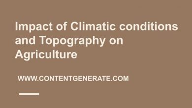 Impact of Climatic conditions and Topography on Agriculture