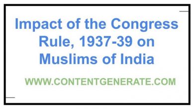 Impact of the Congress Rule, 1937-39 on Muslims of India