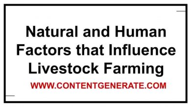Natural and Human Factors that Influence Livestock Farming