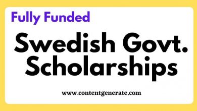 Swedish Government scholarships