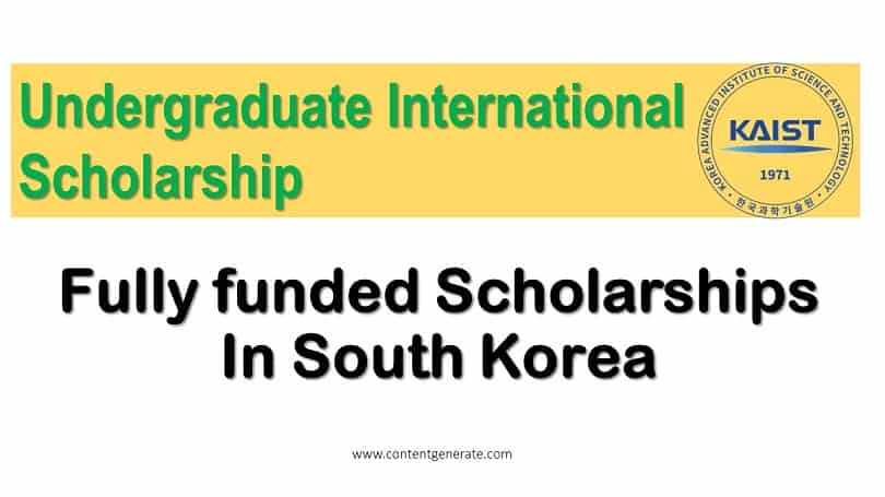 KAIST Undergraduate scholarship