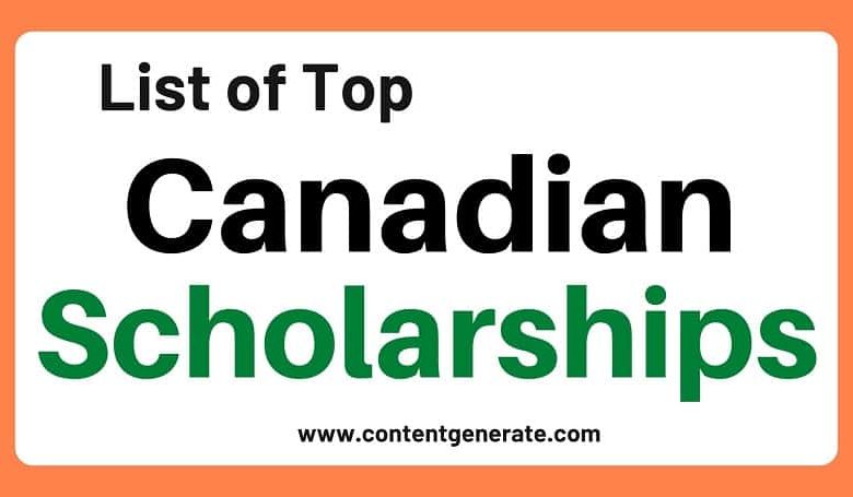 List of Top Canadian scholarships 2022