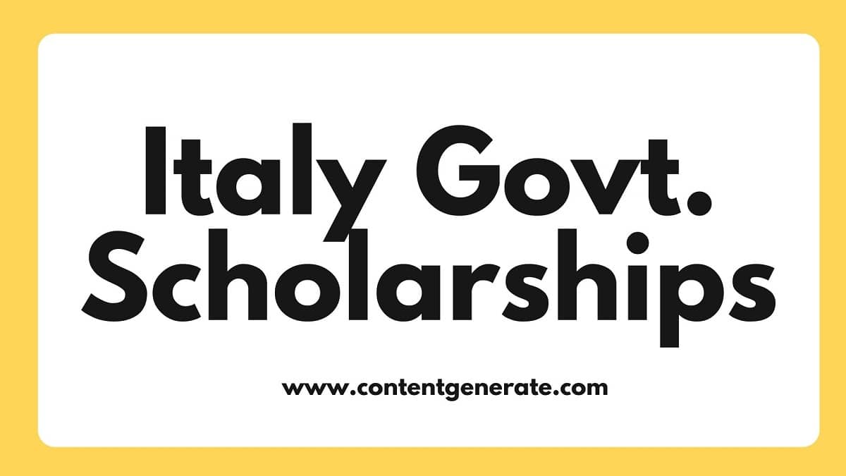 Italy Scholarships 20232024 Fully Funded Italian scholarships