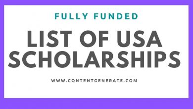 List Of USA Scholarships