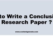 How to Write Conclusion of Research Paper